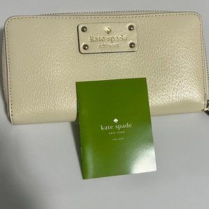 Kate Spade Beige Wallet with Pink Inside